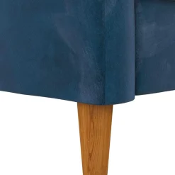 L-Schlafsofa in Blau Samt - Astomon^Wohnen Sale