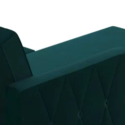 L-Schlafsofa in Petrol Samt - Samanca^Wohnen New