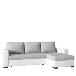 L-Sofa Schlafcouch in Grau und Weiß - Bonifa^Wohnen Hot