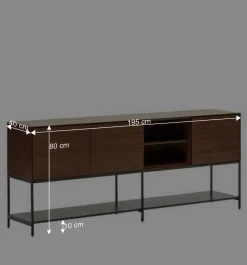 Wohnen Luftig gestaltetes Sideboard in Nussbaum - Milena