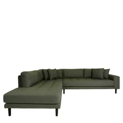 Wohnen L-Wohnlandschaft in Oliv Grün Stoff - Udolph