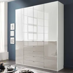 1,98m Kombi-Kleiderschrank mit Glasfront - Pascan^Wohnen Outlet