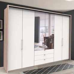 3m Topp Kleiderschrank 3-türig mit Spiegel - Vaclyn^Wohnen Discount