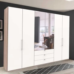 3m Topp Kleiderschrank 3-türig mit Spiegel - Vaclyn^Wohnen Discount