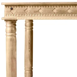 Wohnen Mango Holztisch geschnitzt & gedrechselt - Runiasa