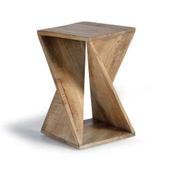 Mangoholz Beistelltisch im Sanduhr Design - Cooba^Wohnen Discount