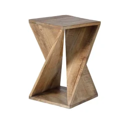 Mangoholz Beistelltisch im Sanduhr Design - Cooba^Wohnen Discount