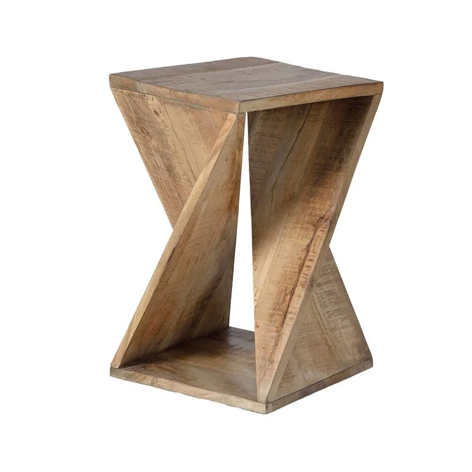 Mangoholz Beistelltisch im Sanduhr Design - Cooba^Wohnen Discount