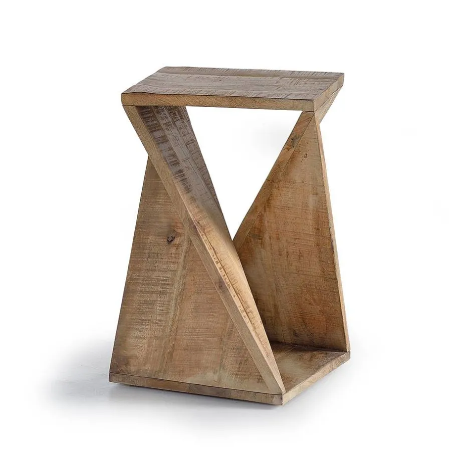 Mangoholz Beistelltisch im Sanduhr Design - Cooba^Wohnen Discount