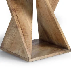 Mangoholz Beistelltisch im Sanduhr Design - Cooba^Wohnen Discount