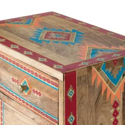 Wohnen Mangoholz Kommode mit Ethno Ornamenten - Linall