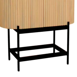 Wohnen Mangoholz Schrank in Lamellenoptik - Dorian