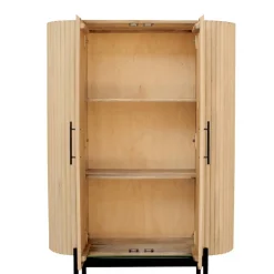 Wohnen Mangoholz Schrank in Lamellenoptik - Dorian