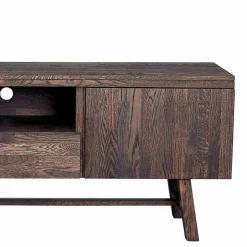 Wohnen Markantes Retro TV Board aus Eiche dunkel - Vedraza