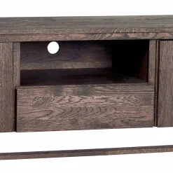 Wohnen Markantes Retro TV Board aus Eiche dunkel - Vedraza