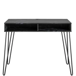 Wohnen Marmor Optik Schreibtisch in Schwarz - Siamta