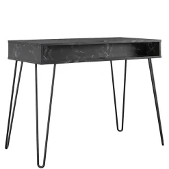 Wohnen Marmor Optik Schreibtisch in Schwarz - Siamta