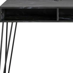 Wohnen Marmor Optik Schreibtisch in Schwarz - Siamta