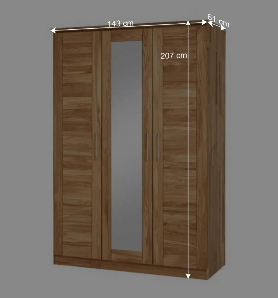 Wohnen Massiv Holzschrank Cranos aus Wildeiche