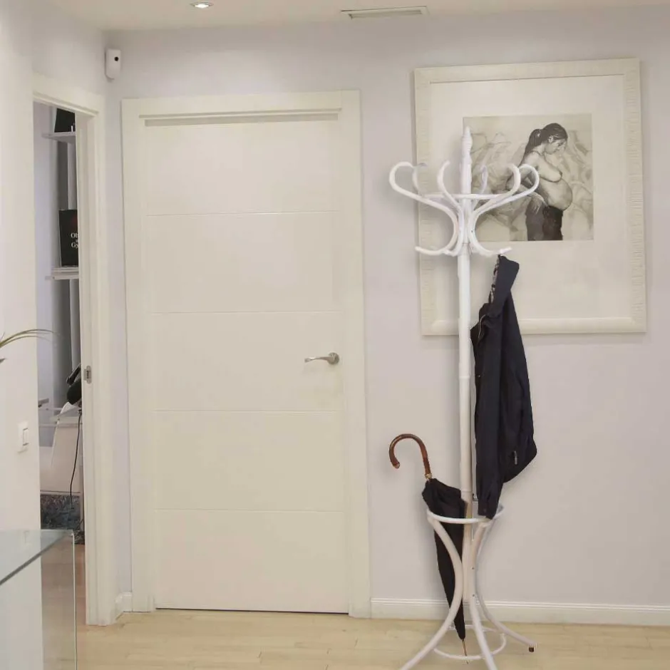 Wohnen Massive Holz Standgarderobe in Weiß - Tamyra