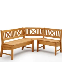 Wohnen Massive Wildeiche Eckbank Gruppe - Jodrav (vierteilig)