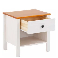 Wohnen Massiver Nachttisch mit Fach & Schublade - Ucledia