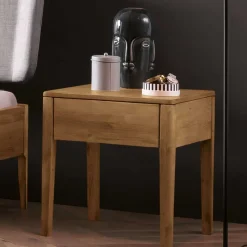 Wohnen Massives Bettgestell aus Wildeiche geölt - Babechi