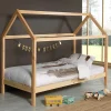 Massives Haus Kinderbett in Kiefer Natur - Luvrena^Wohnen Hot