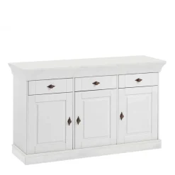 Wohnen Massives Kiefer Sideboard Satumare in Weiß