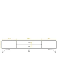 Wohnen Massives TV Element aus geölter Kernbuche - Junola