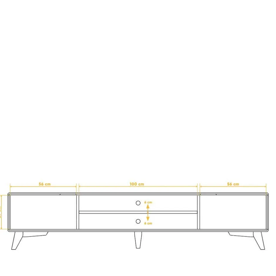 Wohnen Massives TV Element aus geölter Kernbuche - Junola