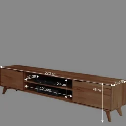 Wohnen Massives TV Element aus geölter Kernbuche - Junola