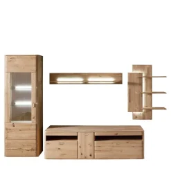 Massivholz Anbauwand in Eiche - Destal (vierteilig)^Wohnen Hot