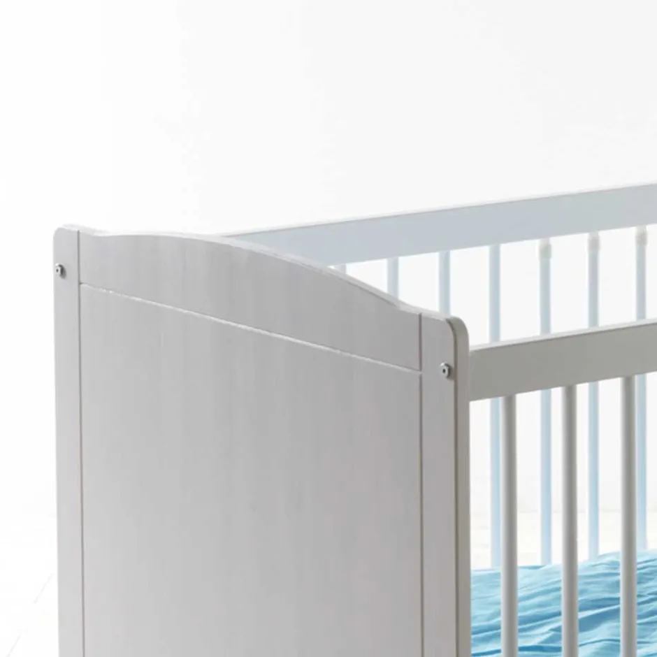 Wohnen Massivholz Babybett Narcisso in Weiß