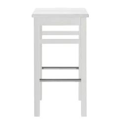 Massivholz Barhocker in Weiß lackiert - Zanaris^Wohnen