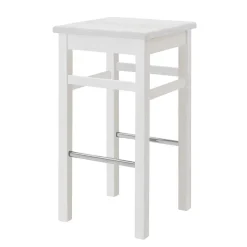 Massivholz Barhocker in Weiß lackiert - Zanaris^Wohnen
