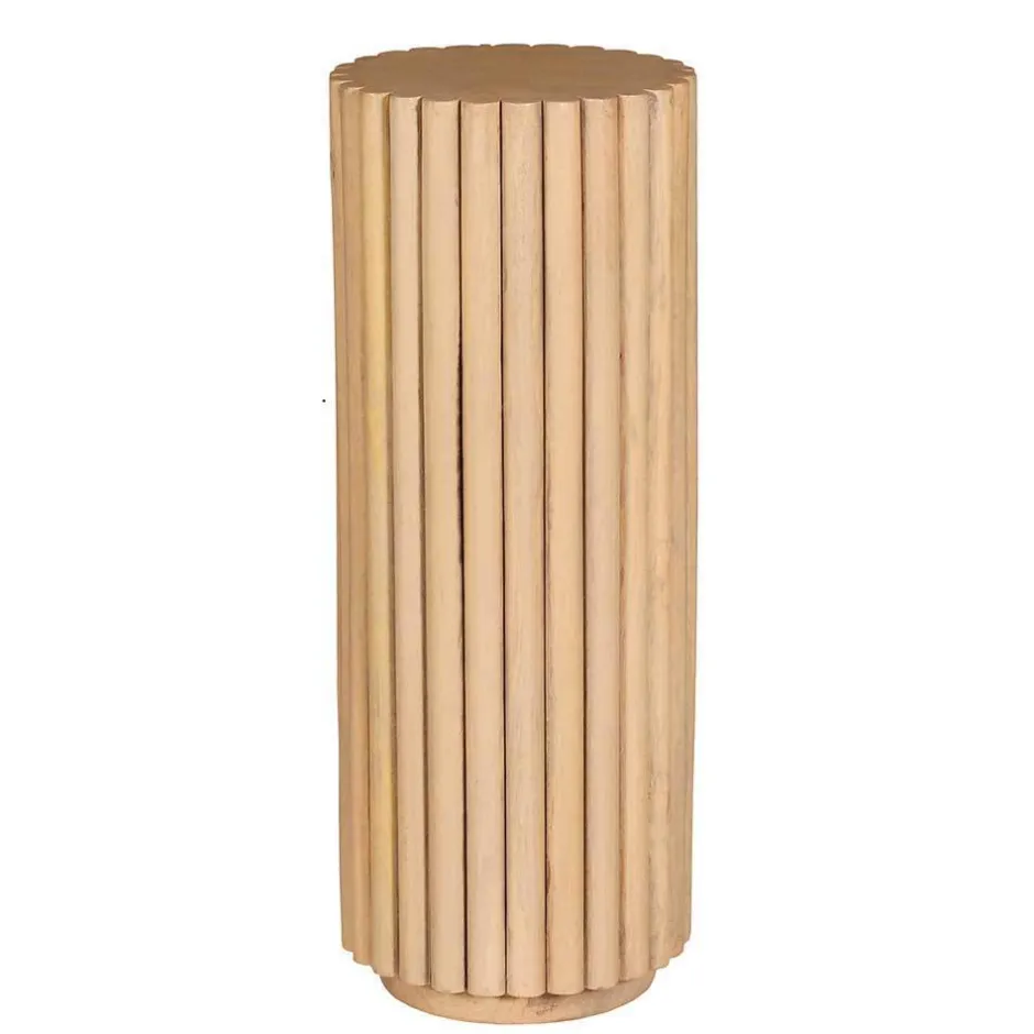 Massivholz Blumensäule aus Mangobaum - Marzias^Wohnen