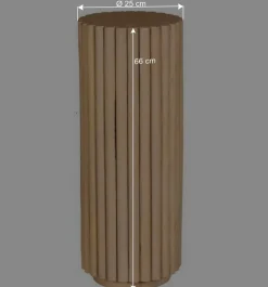 Massivholz Blumensäule aus Mangobaum - Marzias^Wohnen