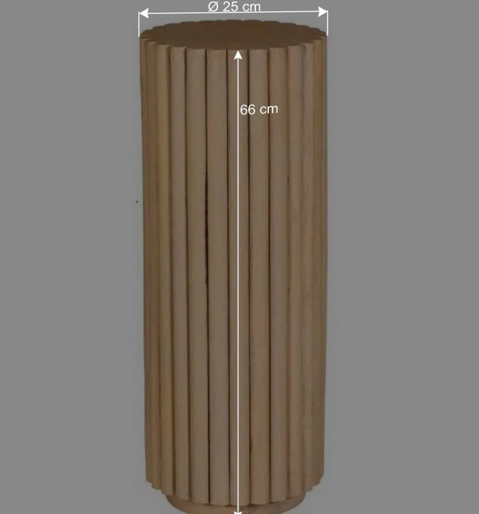 Massivholz Blumensäule aus Mangobaum - Marzias^Wohnen