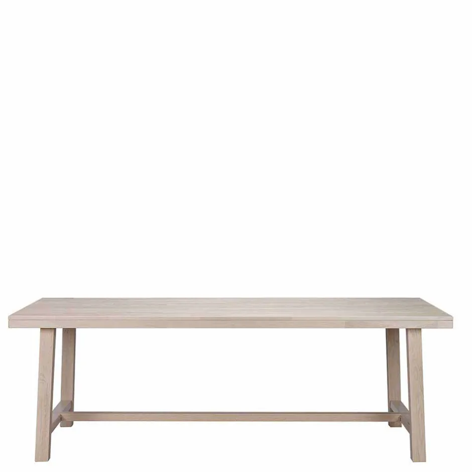 Wohnen Massivholz Designer Tisch in White Wash - Dioca
