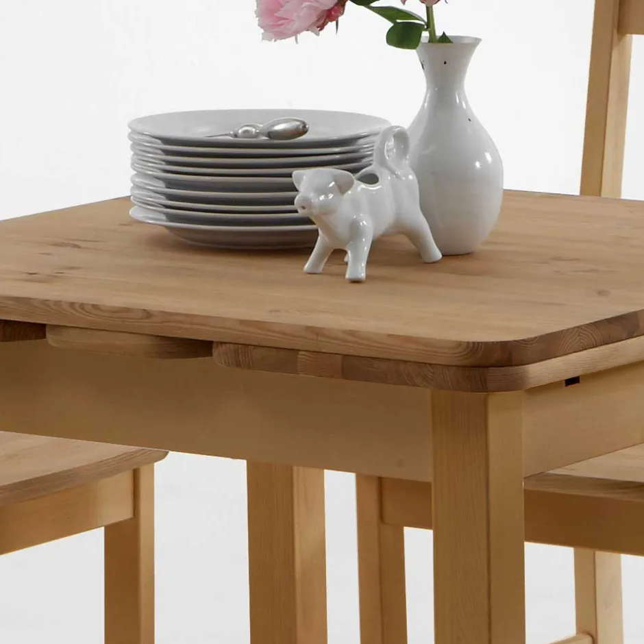 Wohnen Massivholz Essgruppe Laticosia aus Kiefer (fünfteilig)