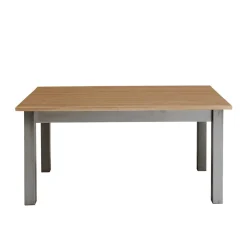 Wohnen Massivholz Esstisch Ziamora in Grau Kiefer