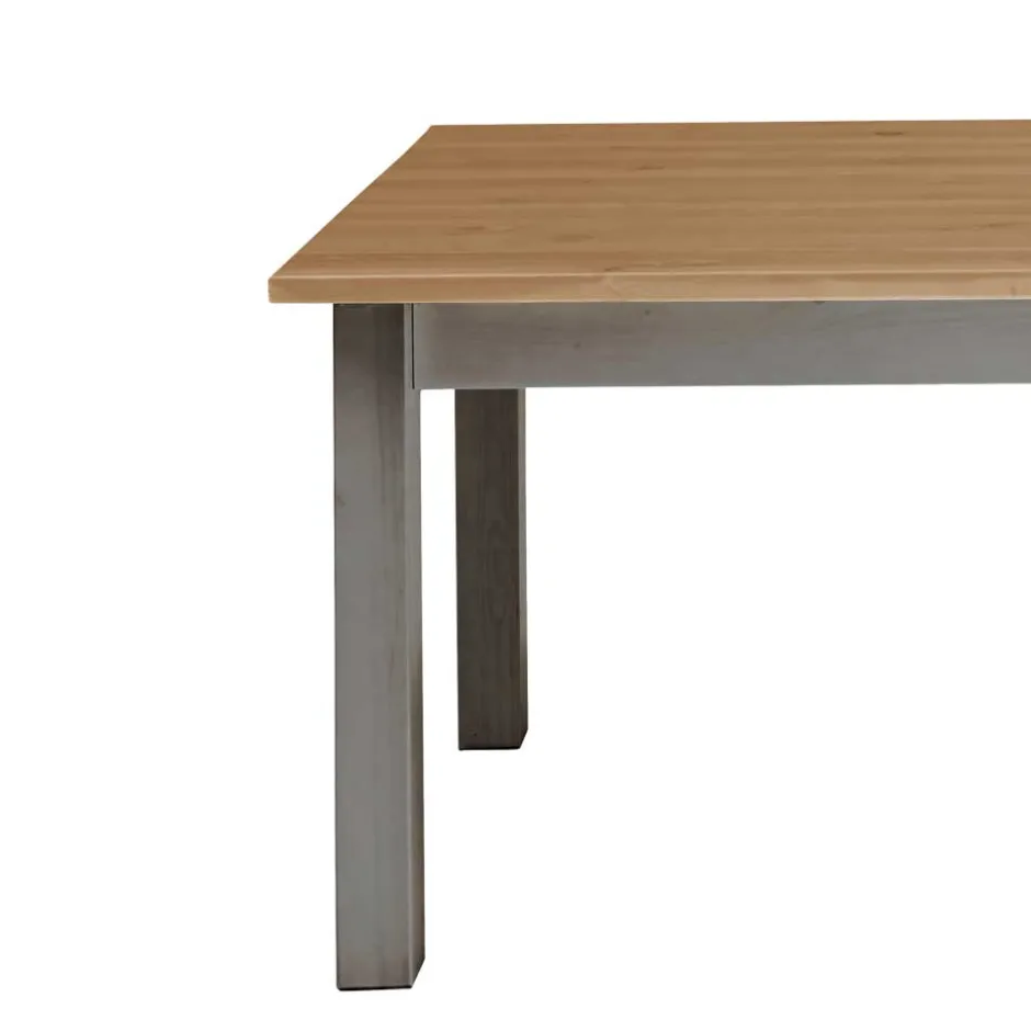 Wohnen Massivholz Esstisch Ziamora in Grau Kiefer