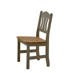 Wohnen Massivholz Esszimmerstuhl Seramya in Grau (2er Set)