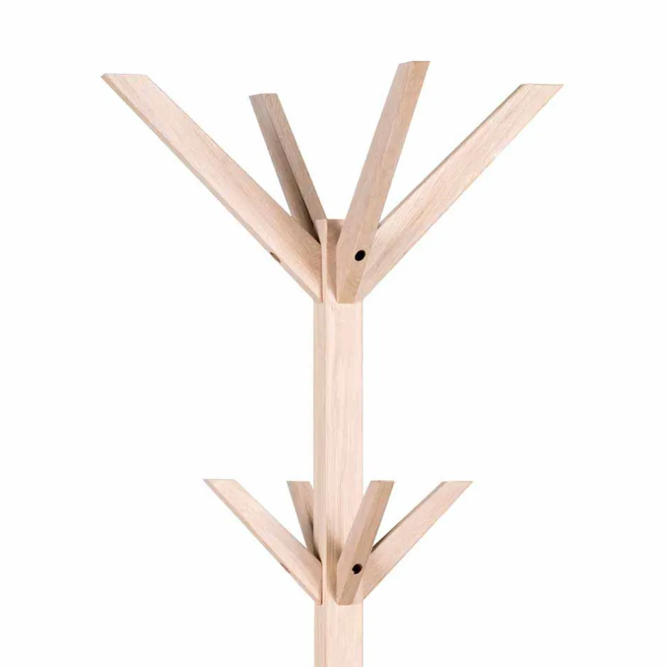 Massivholz Garderobenständer in White Wash - Vaxos^Wohnen Outlet