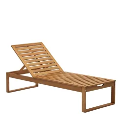 Massivholz Gartenliege mit verstellbarem Kopfteil - Paddock^Wohnen Sale