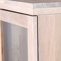 Massivholz Highboard Dioca aus Eiche White Wash^Wohnen Outlet