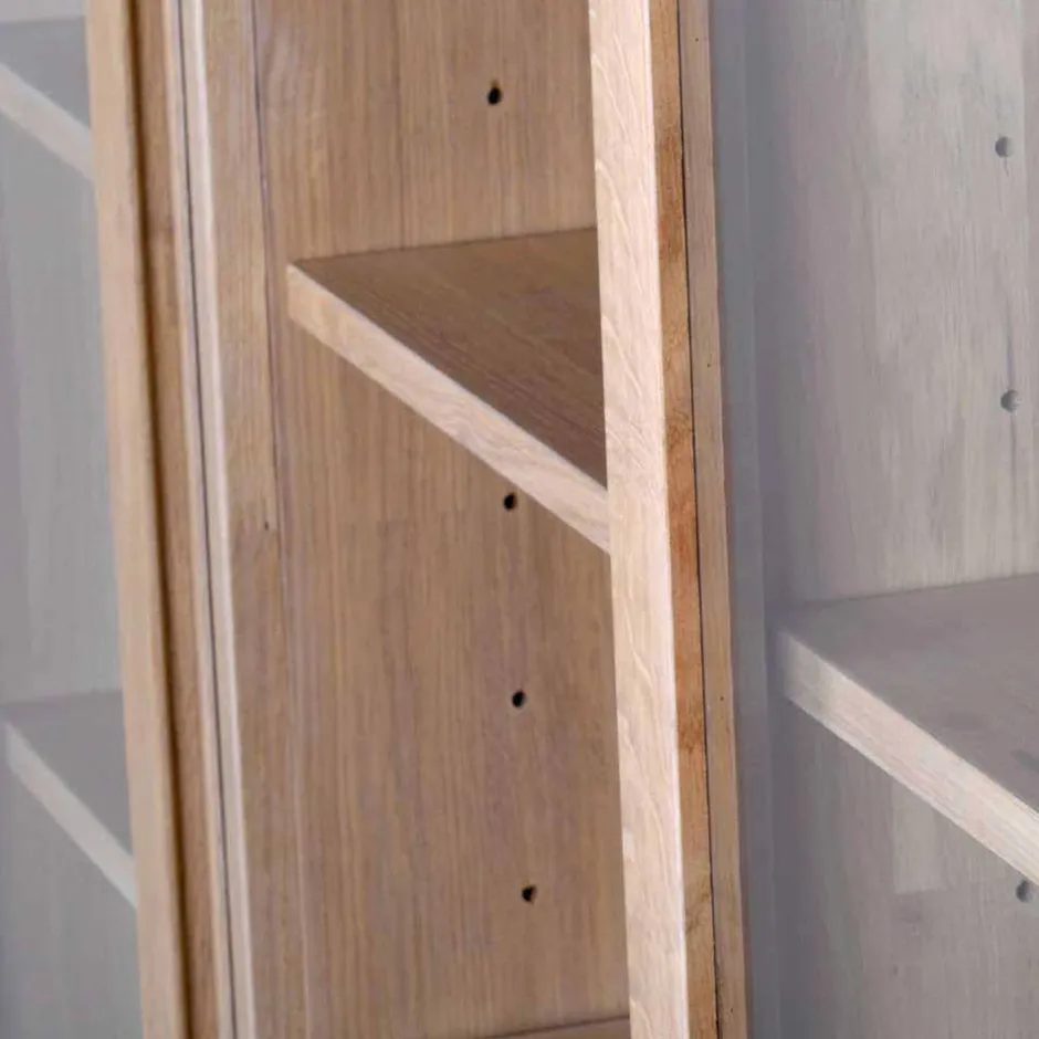 Massivholz Highboard Dioca aus Eiche White Wash^Wohnen Outlet