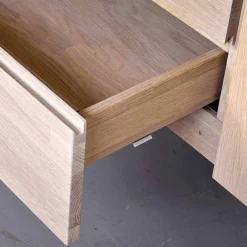 Massivholz Highboard Dioca aus Eiche White Wash^Wohnen Outlet