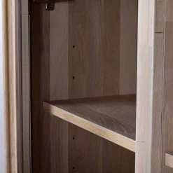 Massivholz Highboard Dioca aus Eiche White Wash^Wohnen Outlet